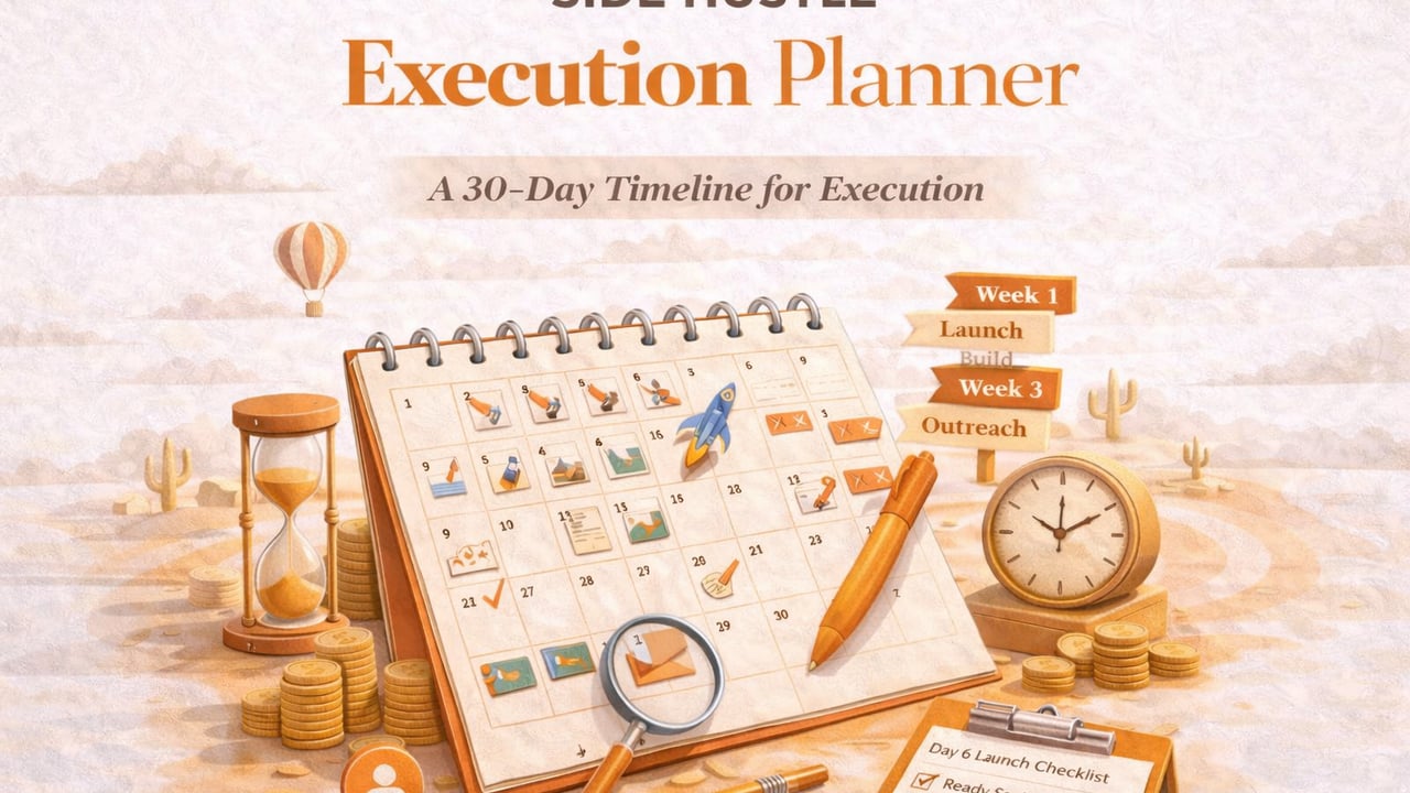 Side Hustle Execution Planner cover