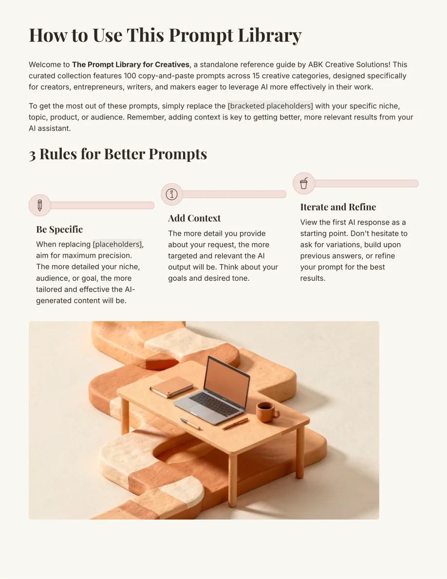 The Prompt Library for Creatives — page 3